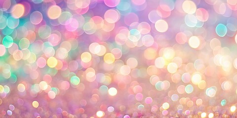 Poster - Glittering sweet pastel colors with soft blurred bokeh background, perfect for abstract designs , glitter, sweet, color, soft