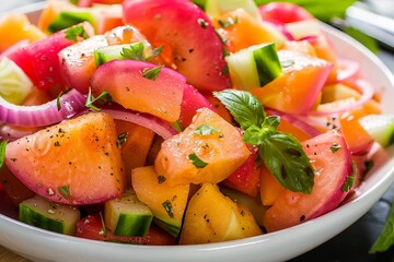 Canvas Print - Melon salad