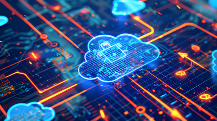 Wall Mural - cloud computing cost efficiency, cost efficiency in cloud computing with an image showing pay-per-us