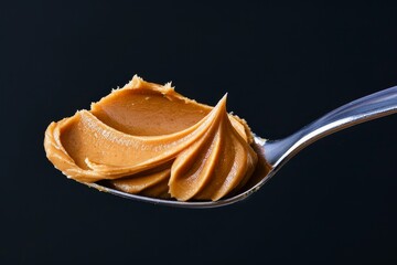 Canvas Print - Peanut butter on a spoon is smooth