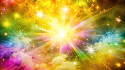 Poster - Mystical ethereal spark glowing in vibrant rendering, mystical, ethereal, spark, glow, vibrant, rendering, magical