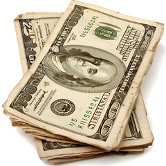 Dollars background. American money background. Banknotes background.