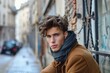 © LimeSky - Stylish young man posing in urban European city with fashionable clothes Representing beauty youth and European travel