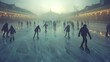 © Kanok - 47. Halloween Day: Phantom ice rink, misty surface, ghostly skaters