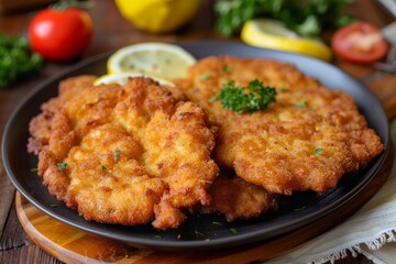 Poster - Platter with fried veal slices