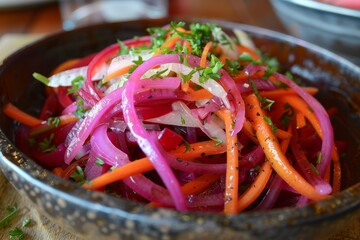 Poster - Root vegetable salad with vinaigrette dressing