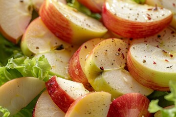 Wall Mural - Salad with apple slices