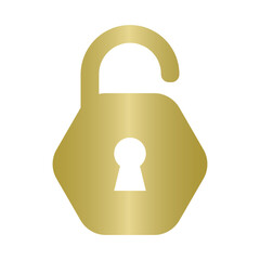 Sticker - Gold Lock Icon