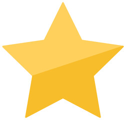 Wall Mural - Star clip art isolated on white background.