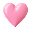 © PixMarket - Glossy pink heart isolated on transparent background