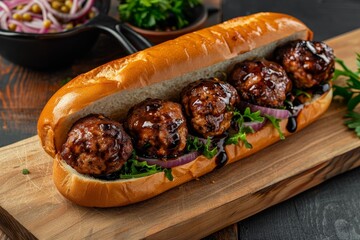 Canvas Print - US Delicacy Meatball Sub