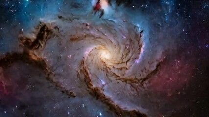 Wall Mural - Beautiful travel in deep space among stars and nebulas. Spiral space galaxy cosmos background