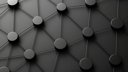 Wall Mural - Black Abstract Network