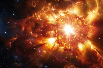 Wall Mural - the universe expanding, showing galaxies moving away from each other, illustrating the concept of co