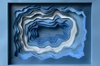 © Leo - Abstract layered blue and white topographic pattern creating a visually appealing and intricate design with depth and texture