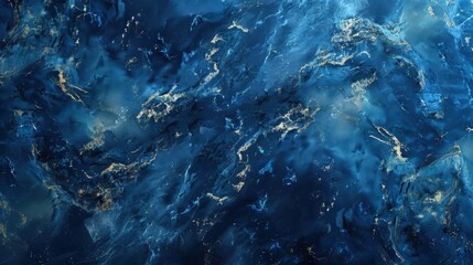 Wall Mural - Abstract Blue Marble Texture with Gold Veins