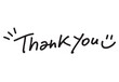 © pico - サンキュー　thank you　ペンで書いたおしゃれな手書き文字　横