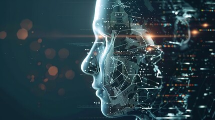 the concept of artificial intelligence Ai, the concept of artificial intelligence use analytics, automation, and an autonomous brain. big data management
