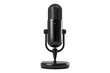 © posterpalette - Black podcast microphone isolated on transparent background