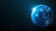 © ma - Abstract digital globe with glowing connection lines, global network and connectivity concept background