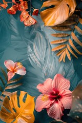 Canvas Print - Tropical Flower Arrangement