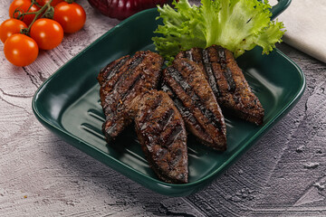 Wall Mural - Grilled diet beef liver steak