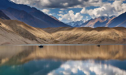 Wall Mural - Timeless Peace: Witnessing the Serenity of Pakistan's Satpara Lake