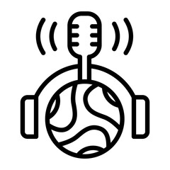 Wall Mural - Sports Podcast Icon