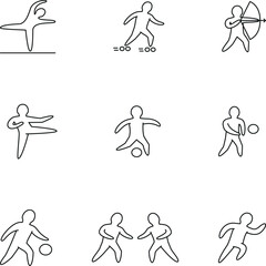 Poster - exercises icons collection 