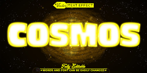 Wall Mural -  Cosmos Space Vector Editable Text Effect Template