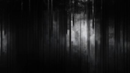 Wall Mural - Black and white digital glitch art background, stripes of dark grey with a subtle noise effect, creating a dark and mysterious atmosphere.