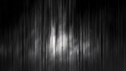 Wall Mural - Black and white digital glitch art background, stripes of dark grey with a subtle noise effect, creating a dark and mysterious atmosphere.