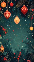 Wall Mural - Christmas Ornament Decoration