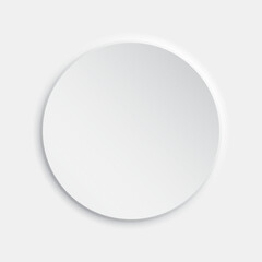 Wall Mural - gray circle blank mockup ui element button vector