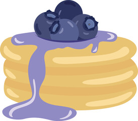 Poster - Sweet pancakes with blueberry jam