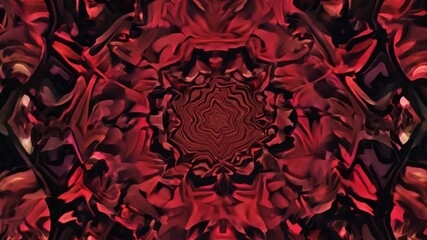 Poster - This Red geometric pattern with star and hexagon shapes. Technology background