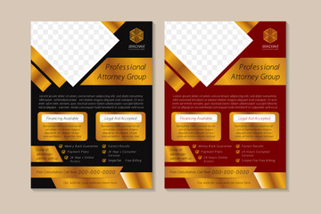 Wall Mural - law firm flyer template. professional attorney group and consultancy poster. legal leaflet design in