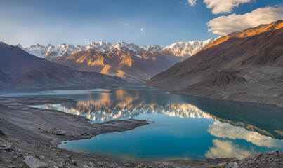 Wall Mural - Timeless Peace: Witnessing the Serenity of Pakistan's Satpara Lake