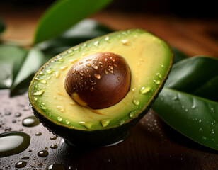  Avocado- A close-up image of a fresh avocado, showcasing its creamy texture and health bene_1(22)