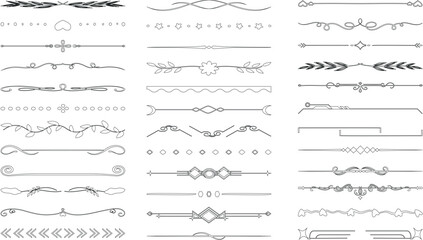 Wall Mural - divider and line border design elements. perfect border line illustration for invitation, card, and 