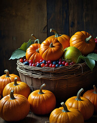 Wall Mural - Thanksgiving copyspace banner background