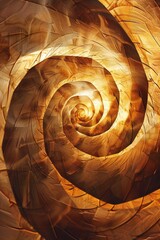 Wall Mural - infinite fractal wood background generative ai