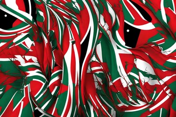 Canvas Print - Kenya  Flag background 