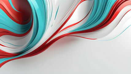 Wall Mural - abstract white teal red wave having space for text ,banner poster web header backdrop design ,wallpaper