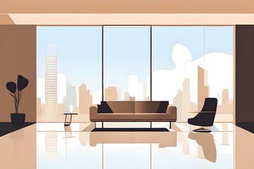 Wall Mural - abstract wallpaper illustration representing real estate lifestyle with geometric shapes