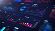 © Plaifah - Close-up of a digital dashboard with real-time data analytics and interactive graphs.