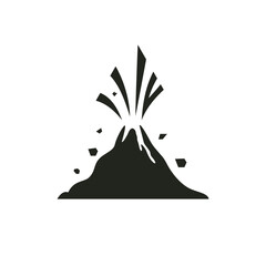 Wall Mural - ISO warning safety signs_warning ; active volcano zone symbol only