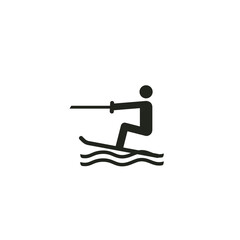 ISO warning safety signs_warning ; towed water activity area symbol only