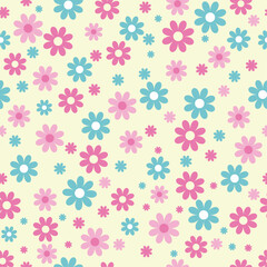 seamless babyish floral pattern for wallpapers, wrapping, backgrounds.