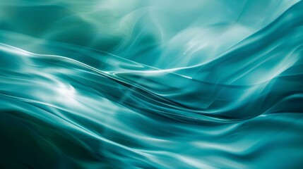 Wall Mural - abstract teal waves.